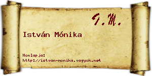 István Mónika névjegykártya