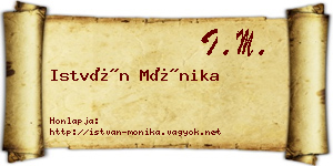 István Mónika névjegykártya