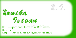 monika istvan business card